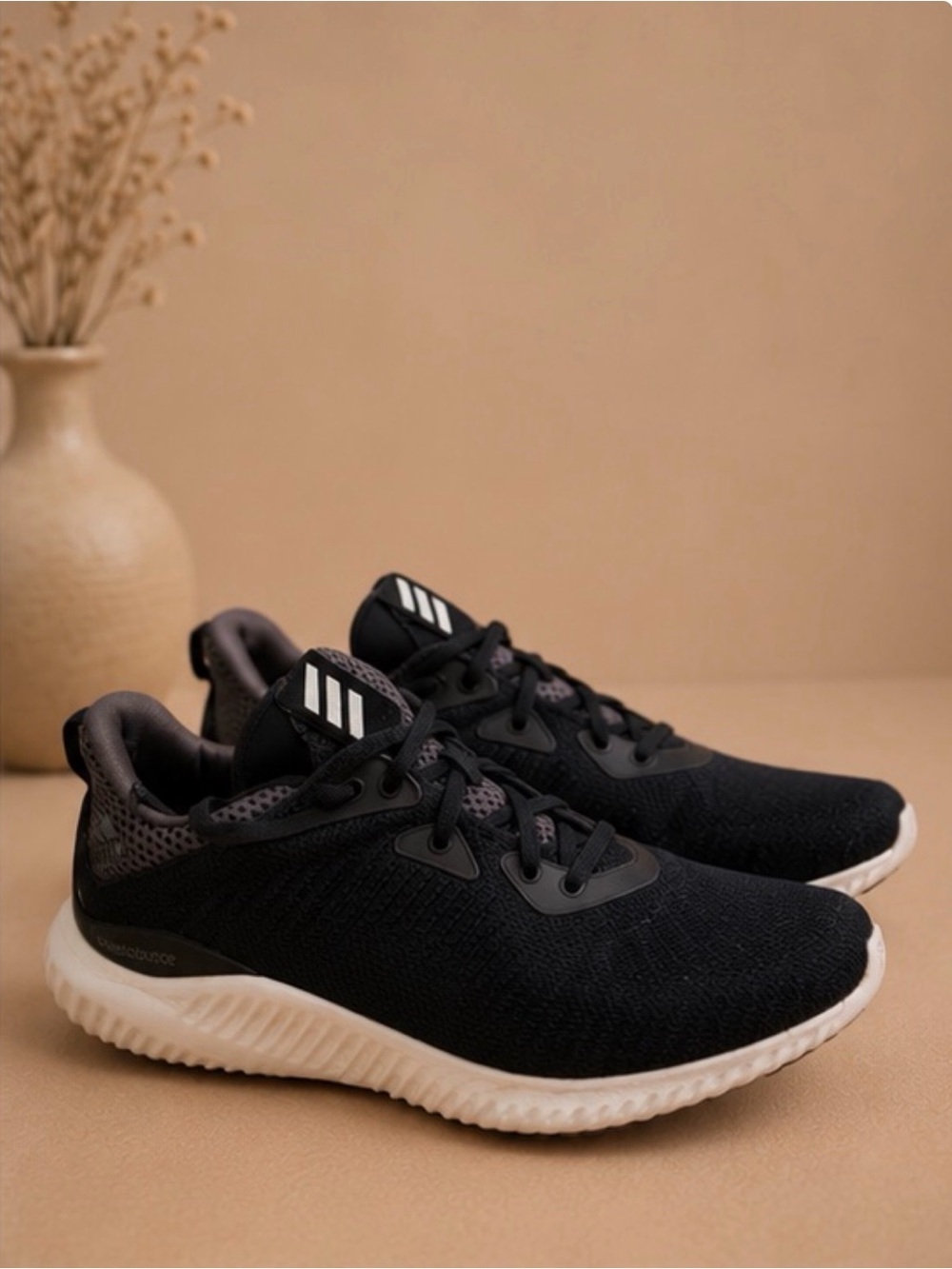 Adidas Alphabounce Black White Running Shoes Women's Size 7 Athletic Sneakers